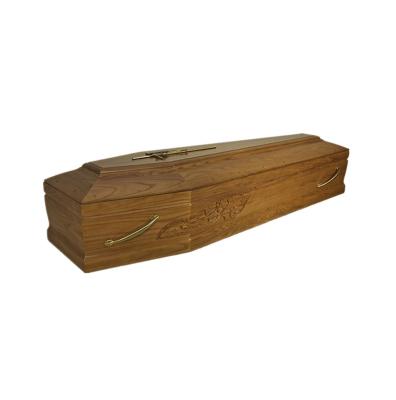 China Hot Selling Popular Fashional European Style Customized Funeral Accessories Export Wooden Casket Box for sale