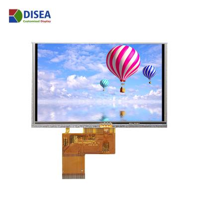 China Customized 5 Inch 800x480 24bit RGB Resistive Touch Screen TFT LCD Display Module For Vehicle Control Temperature Controller 5.0 Inch for sale