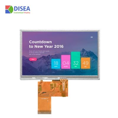 China Custom DISEA 480*272 LCD Display Module RGB 24BIT Interface 5 Inch 5.0 Inch Resistive Touch Screen for sale