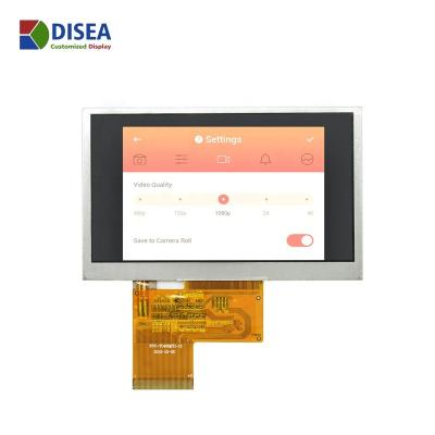 China Disea customized 480 (RGB) tft x272 lcd display 24bit rgb display panel 4.3 inch 4.3 inch tft lcd module for sale