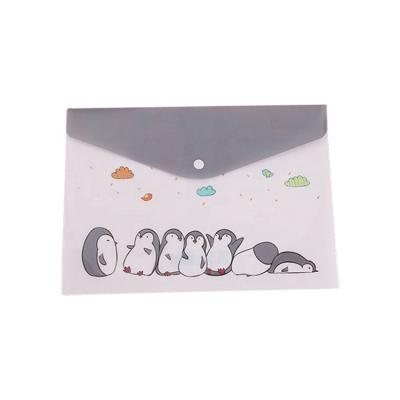 China Promotion\Business\School\Office Stationery Animal PP Folder Cartoon Printing Document Bag With Button Envelope Flash Folder for sale