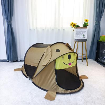 China Other OEM High Quality Pet Tent Cut Cartoon Dog House Folding Cat Room Bag Portable Custom Logo for sale