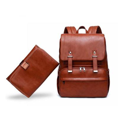 China Hot Sale China Mom Backpack Baby Diaper Bag Eco - Friendly Leather for sale