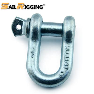 China Heavy Industry US Type Forged Galvanized Screw Pin Carbon Steel Chain D Shackle g210 for sale