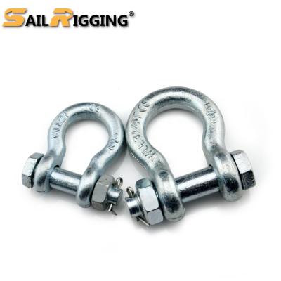 China Heavy Industry Adjustable Lifting Screw G2130 Pin Crane Bow Shackle for sale