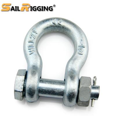 China Heavy Industry Drop Forged Galvanized Steel Shackle G-2130 G 2130 for sale