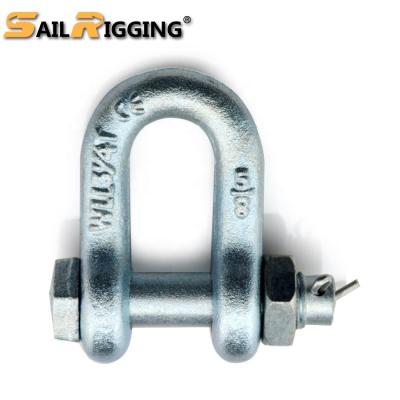 China Heavy Industry HDG Forged Carbon Steel Bolt Type Chain Shackle G2150 for sale