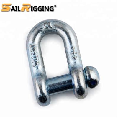 China Large Heavy Industry Drop Forged Adjustable Chain Dee D Trawling Shackles With Round Head Screw Pin for sale