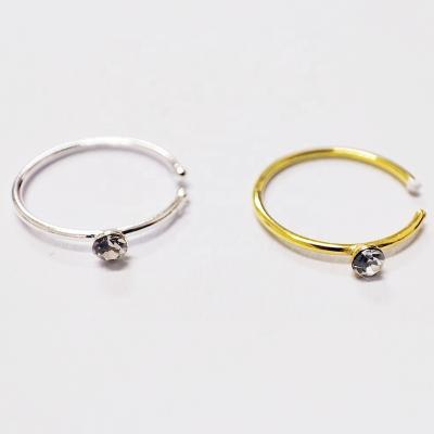 China New FASHIONABLE Design 925 Sterling Silver Nose Ring with Crystal Cartilage Tragus Helix Earring for sale