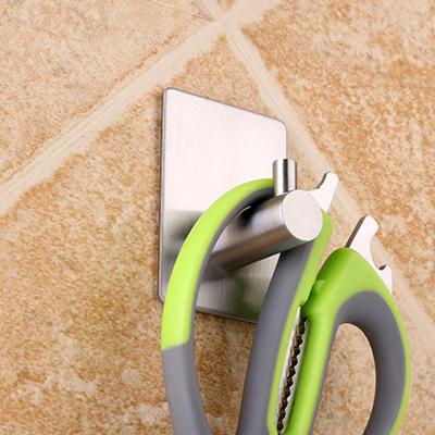 China Best Viable Selling Removable Self Adhesive 304 Stainless Steel Single Hook Bathroom Shower Clothes Hook for sale