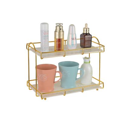 China Sustainable New INS Household Metal Rack Multifunctional Bathroom Rack Cosmetic Storage Rack for sale