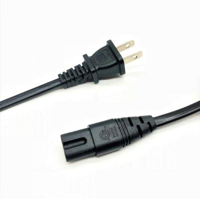 China Construction ETL PSE Certificate US Standard AC Power Cord Cable 110v With 2 Cores for sale