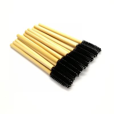 China Professional Reusable Eco-friendly Bamboo Eyelash Extension Tools Eyelash Brush Mascara Wand en venta