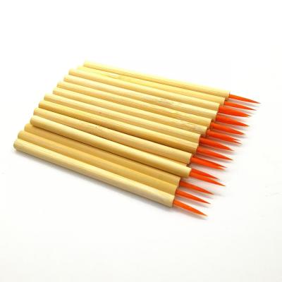 China Flat Brush Accept Customization Durable Bamboo Disposable Eyeliner Makeup Applicator à venda