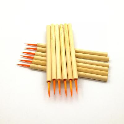 China Hot-selling Eye Liner Brush Portable Customization Eye Liner Flat Brush Eco-Friendly Bamboo Applicator Te koop