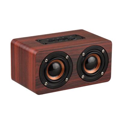 China Portable Speaker M Mini Retro Wood BT Bass Vintage Classic Wireless Wooden Factory Price DTS Super Mobile Computer for sale