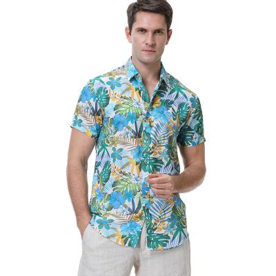 China New Gently 2022 Summer Beach Vacation Vintage Hawaiian Shirt Custom Pattern Casual Men's Shirts for sale