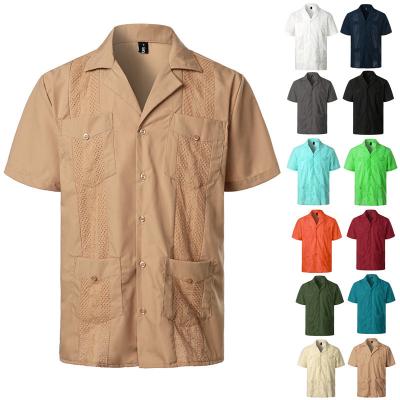 China Gently 2022 high quality new fashion summer plain shirts custom made vintage shirt for men for sale