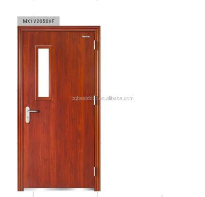 China Steel frame wood composite fire rated swing doorleaf commercial door with glasskit for sale