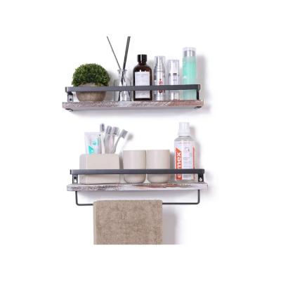 China (Height)Adjustable Wall Mounted Floating Wood Shelves Floating Frame Wall Shelves Set for sale