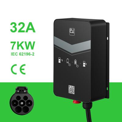 China China-chic New Home Type 32A - 2 7KW Wallbox Home EV Charger IEC 62196-2 for sale