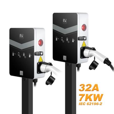 China China-chic new type CE certificate 32A 7KWEV charger - 2 ev charger AC home ev charger IP67 for electric vehicles for sale