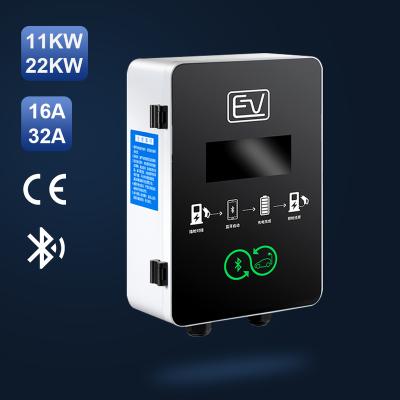 China Home voltage monitoring charging station AC 11KW 22KW 22OV Wallbox ev charger for sale