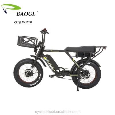 China Chinese Electric Bicycle Aluminum Alloy Electric Bike E Bike Powerful Aluminum Alloy 750W Electric Bike Fat Tire for sale