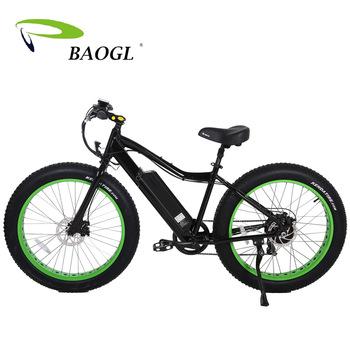 China Aluminum alloy 26inch*4.0 fat tire electric fat bike 7 speed e-bike 500W road bike for sale