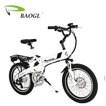 China Aluminum Alloy Folding E Bike Fat Tire With Suspension 36V 250W Electric Bicycle Enduro Chopper Electric Bike for sale