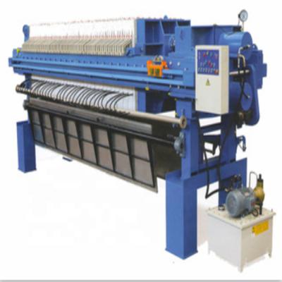 China Mini-plaat- en framepressfiltermachine met motor voor afvalwaterzuiveringsinstallaties Te koop