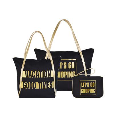 China Fashoion China Gold Manufacturer Low Price Custom Canvas Shopping Tote Bag for sale