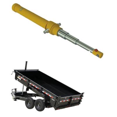 China 2-14tons Load Trailer HTC Telescopic Hydraulic Cylinder For 7tons And 14tons Lift Capacity Trailer for sale