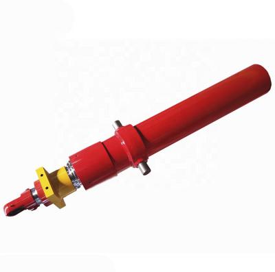 China Dump Truck Horizontal Push Unloading Multistage Telescopic Hydraulic Cylinder for sale