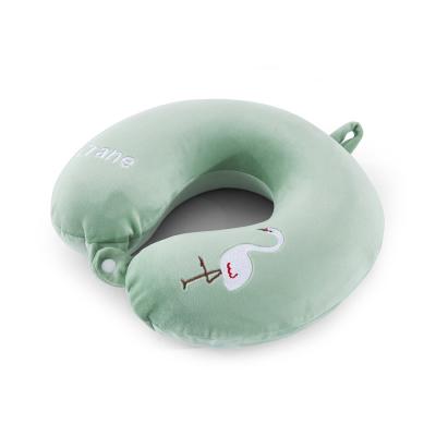 China Anti-static Cartoon Animal Cute Cervical Spine Neck Pillow U Shaped Travel By Car Aircraft Device Magic Memory Foam for sale