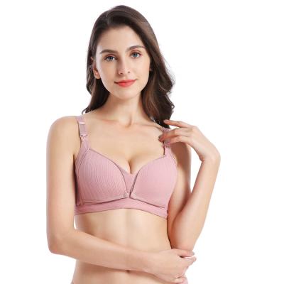 China Seamless Pregnant Bra With Double Open-Button Non-Ring Nursing Bras Bra Maternity Cotton for sale