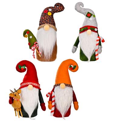 China Handmade Swedish Christmas Santa Gnome Plush Doll Home Decor Christamas With Long Hat Decoration Ornaments For Table Santa Hold Gifts Faceless for sale