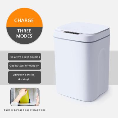 China Intelligent Automatic Home Electric Waste Bin Waste Bin Sensor Bin Kitchen Bathroom Kitchen Bedroom Trash Can Automatic for sale