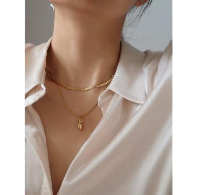 China Wholesale Romantic Manufacturer Competitive Price Gold Stainless Steel Trendy Necklace for sale