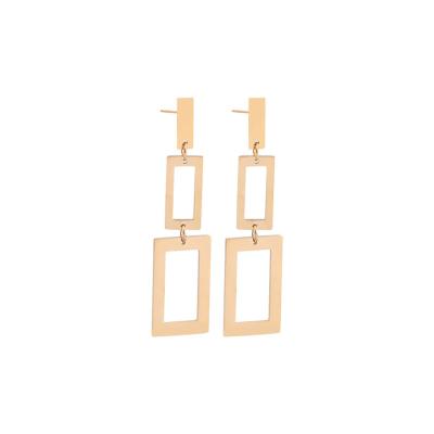 China TRENDY Wholesale Fashion Stainless Steel Women Simple Geometric Shaped Stud Earrings for sale