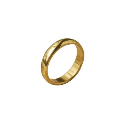 China CLASSIC Minimalist Design Gold Plated Stainless Steel Simple Empty Simple Gold Jewelry Ring for sale