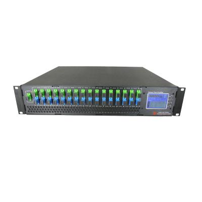 China Metal 4/8/16/32 ports ac power fiber amplifier gpon pon 2U 1550nm catv edfa edfa WDM for sale