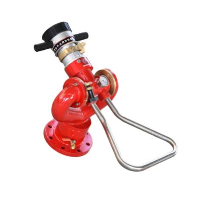 China HOT Brass Material 40PM Portable Self-locking Adjustable Flowing Water Fire Monitor For Fire Fighting 100mm for sale