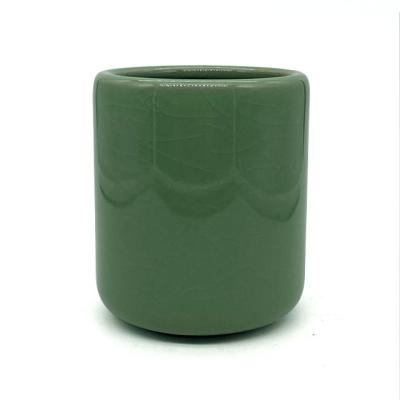 China LTC06 8.1oz Flame Celadon Creative Fresh Style Colorful Green Green Ceramic Candle for sale