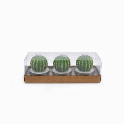 China LBGY27-GY-26 China factory supplier tealight cactus candle for gift for sale