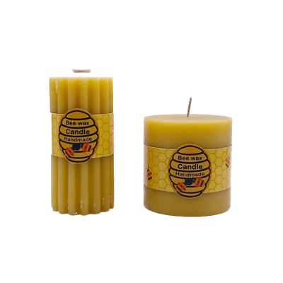 China Wholesale Colorful Cylindrical Flame LP18F LP19F Beeswax Column Waxes Different Shapes And Scents for sale