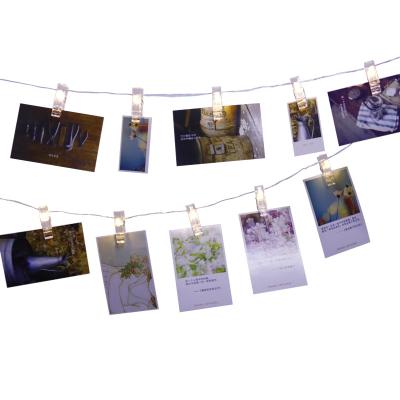 China Christmas 10 Led Photo Card Light String Garland Silver Copper Wire 1.5M Christamas Home Decoration Amazon Hotsale Wholesale for sale