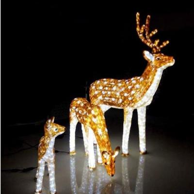 China Outdoor Stainless Steel LED Pattern Light 3D Christmas Reindeer Lights for sale