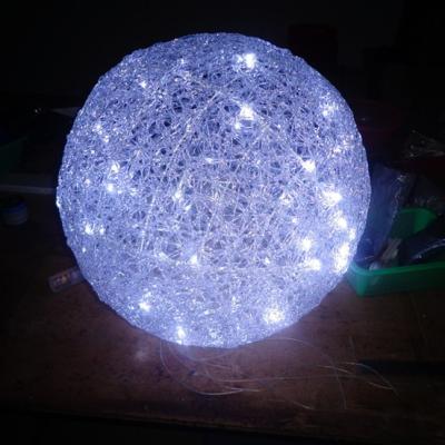 China Large 3D LED Decorative Acrylic Pattern Light Outdoor Christmas Balls Lights for sale