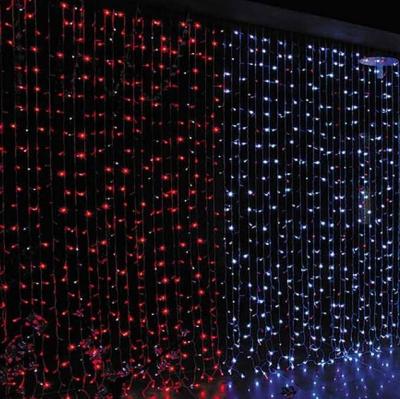 China Flashing/Static On Fairy Lights Wedding Decoration Copper Wire LED Waterfall Curtain Light for sale